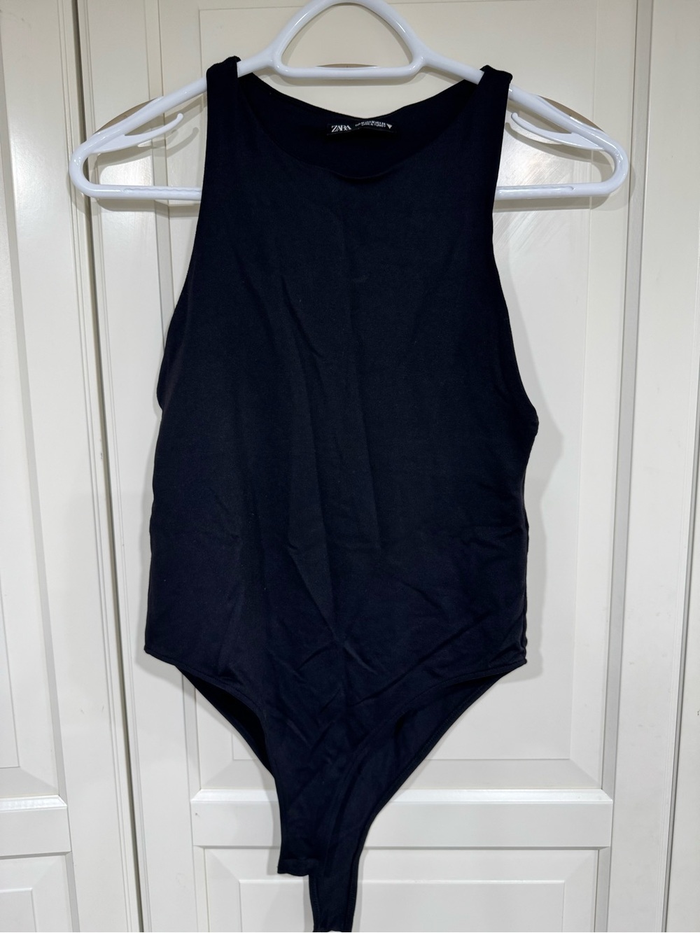Zara Black High-Neck Sleeveless Bodysuit